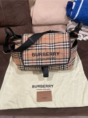 Burberry Check Nylon Diaper Bag